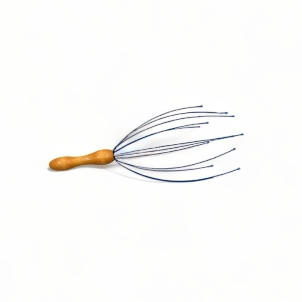 Metal Head Message Scratcher With Wooden Handle